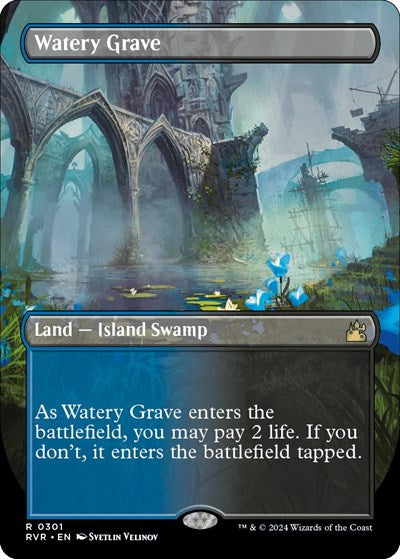 Watery Grave (Borderless) (Ravnica Remastered) Light Play