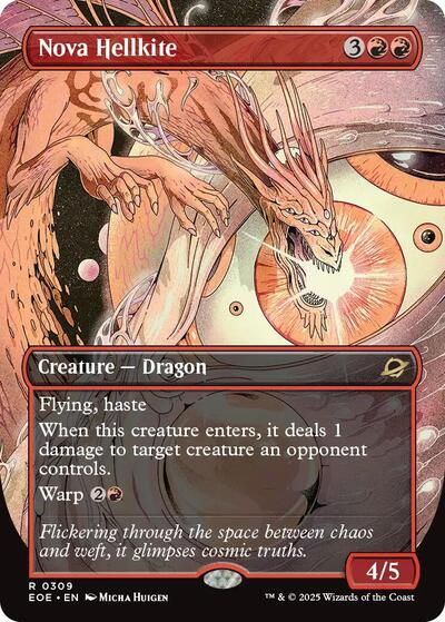 Nova Hellkite (Borderless) (Edge of Eternities) Light Play