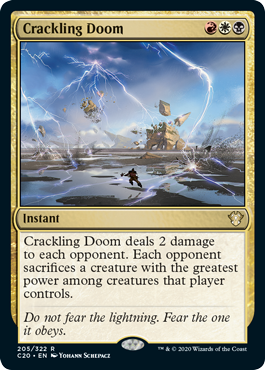 Crackling Doom (Commander 2020 Ikoria) Light Play