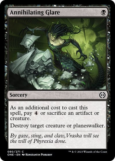 Annihilating Glare (Phyrexia: All Will Be One) Light Play Foil