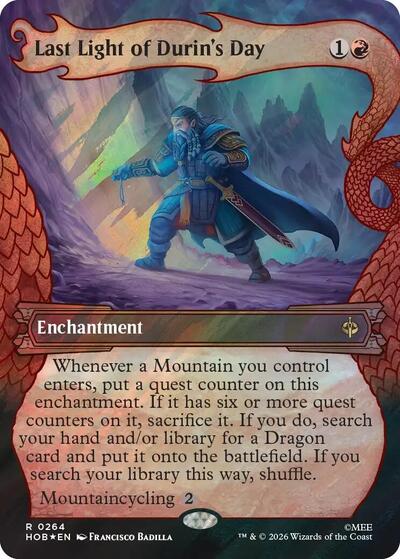 Last Light of Durin's Day (Showcase) (Surge Foil) (The Hobbit) Light Play Foil