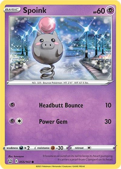 Spoink (SWSH05: Battle Styles) Light Play