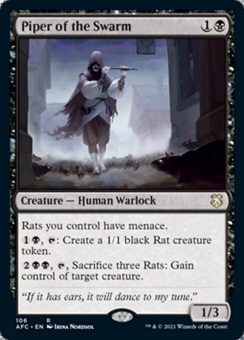 Piper of the Swarm (Commander 2021 Forgotten Realms) Light Play