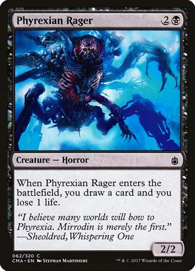 Phyrexian Rager (Commander Anthology) Medium Play