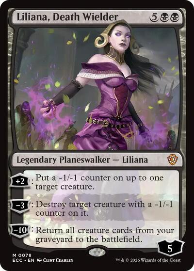 Liliana, Death Wielder (Commander: Lorwyn Eclipsed) Light Play