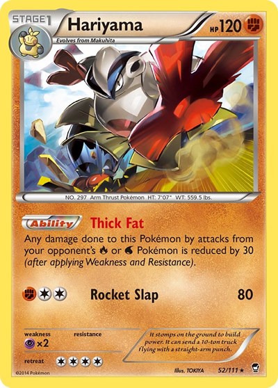Hariyama (XY - Furious Fists) Heavy Play Reverse Holofoil