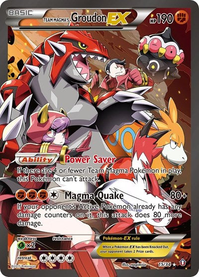 Team Magma's Groudon EX (Double Crisis) Damaged / Poor Holofoil