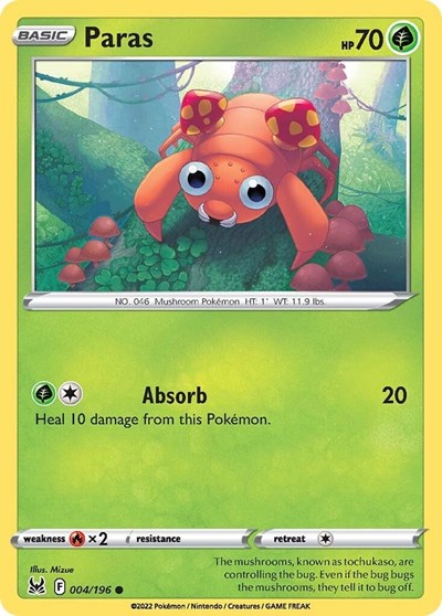 Paras (SWSH11: Lost Origin) Light Play Reverse Holofoil
