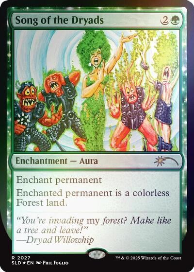 Song of the Dryads (2027) (Rainbow Foil) (Secret Lair) Light Play Foil
