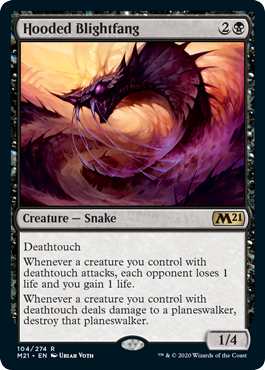 Hooded Blightfang (Magic 2021 Core Set) Light Play