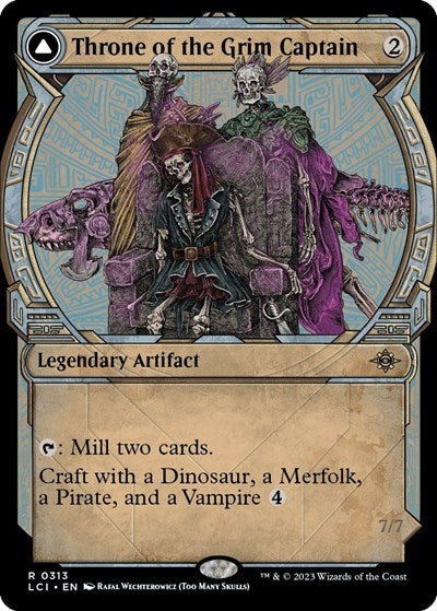 Throne of the Grim Captain (Showcase) (The Lost Caverns of Ixalan) Light Play