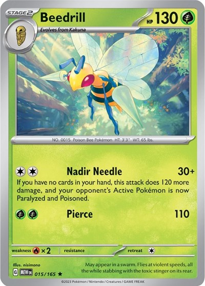 Beedrill (Scarlet and Violet: 151) Light Play Reverse Holofoil