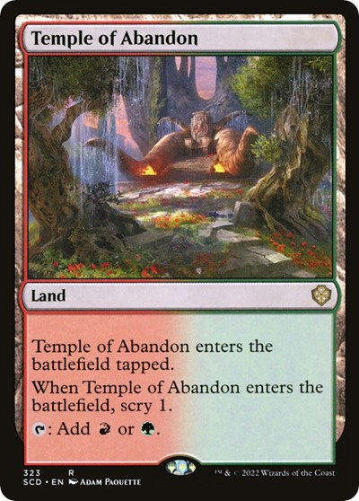 Temple of Abandon (Commander 2022 Starter Decks) Light Play