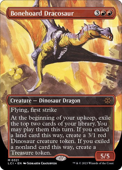 Bonehoard Dracosaur (Borderless) (The Lost Caverns of Ixalan) Near Mint Foil