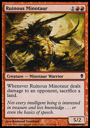 Ruinous Minotaur (Zendikar) Light Play