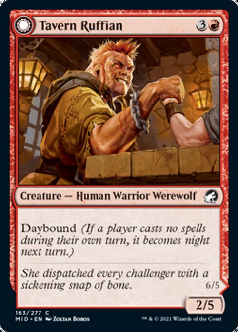 Tavern Ruffian / Tavern Smasher (Innistrad: Midnight Hunt) Light Play