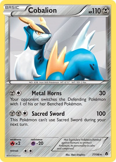 Cobalion (Emerging Powers) Light Play Holofoil