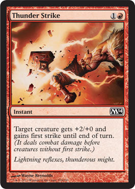 Thunder Strike (Magic 2014 Core Set) Light Play Foil