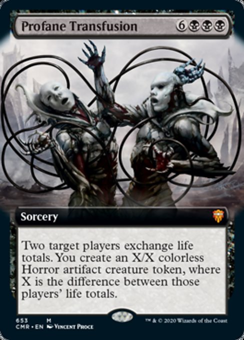 Profane Transfusion (Extended Art) (Commander Legends) Light Play