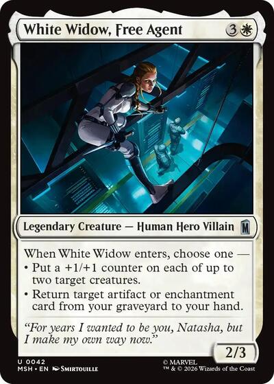 White Widow, Free Agent (Marvel Super Heroes) Light Play Foil