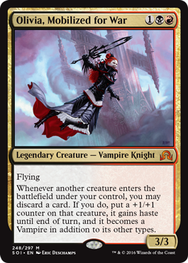Olivia, Mobilized for War (Shadows Over Innistrad) Light Play