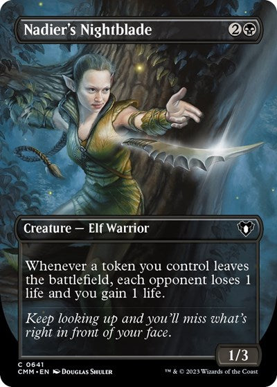 Nadier's Nightblade (Borderless) (Commander Masters) Light Play Foil