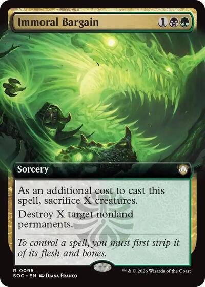 Immoral Bargain (Extended Art) (Commander: Secrets of Strixhaven) Light Play
