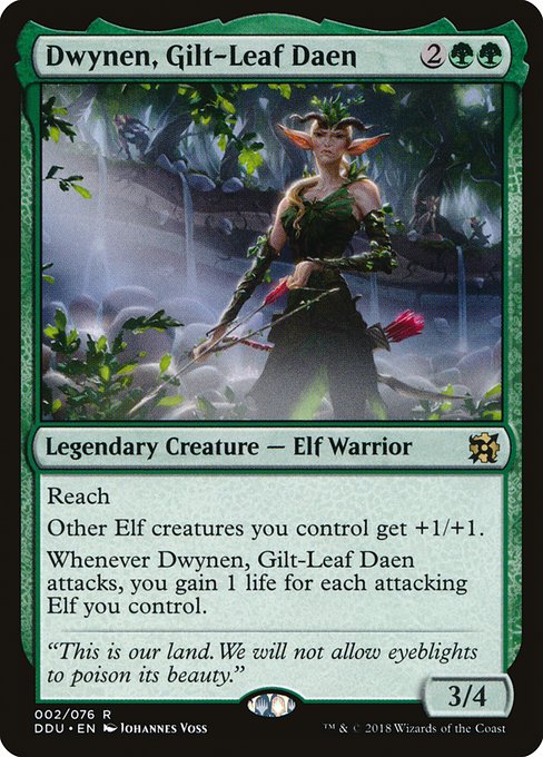Dwynen, Gilt-Leaf Daen (Duel Decks: Elves vs Inventors) Medium Play