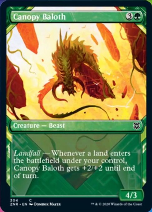 Canopy Baloth (Showcase) (Zendikar Rising) Light Play