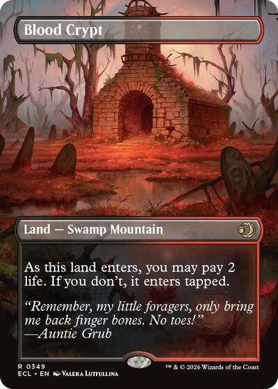 Blood Crypt (Borderless) (Lorwyn Eclipsed) Light Play Foil