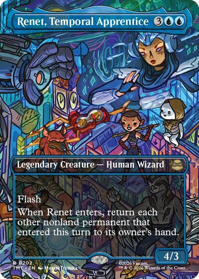 Renet, Temporal Apprentice (Borderless) (Teenage Mutant Ninja Turtles) Light Play Foil