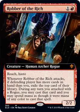 Robber of the Rich (Extended Art) (Throne of Eldraine) Light Play