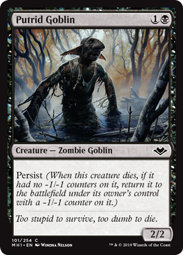 Putrid Goblin (Modern Horizons) Light Play