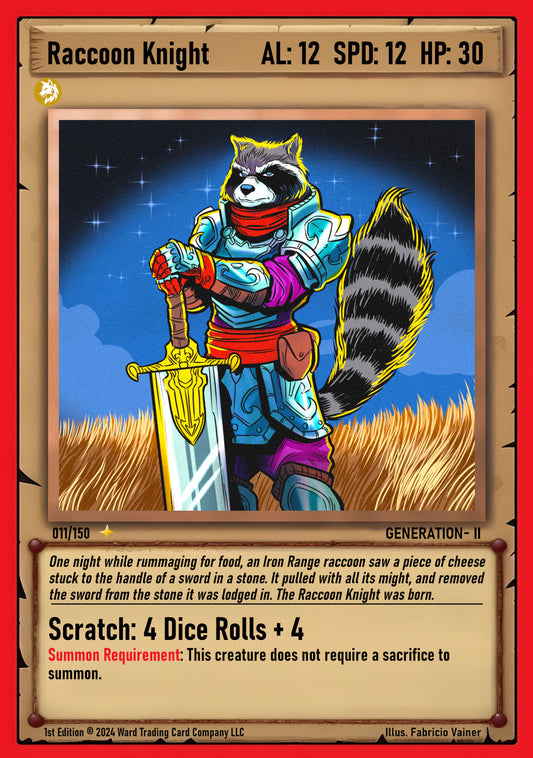 011 Raccoon Knight FOIL - Legendary
