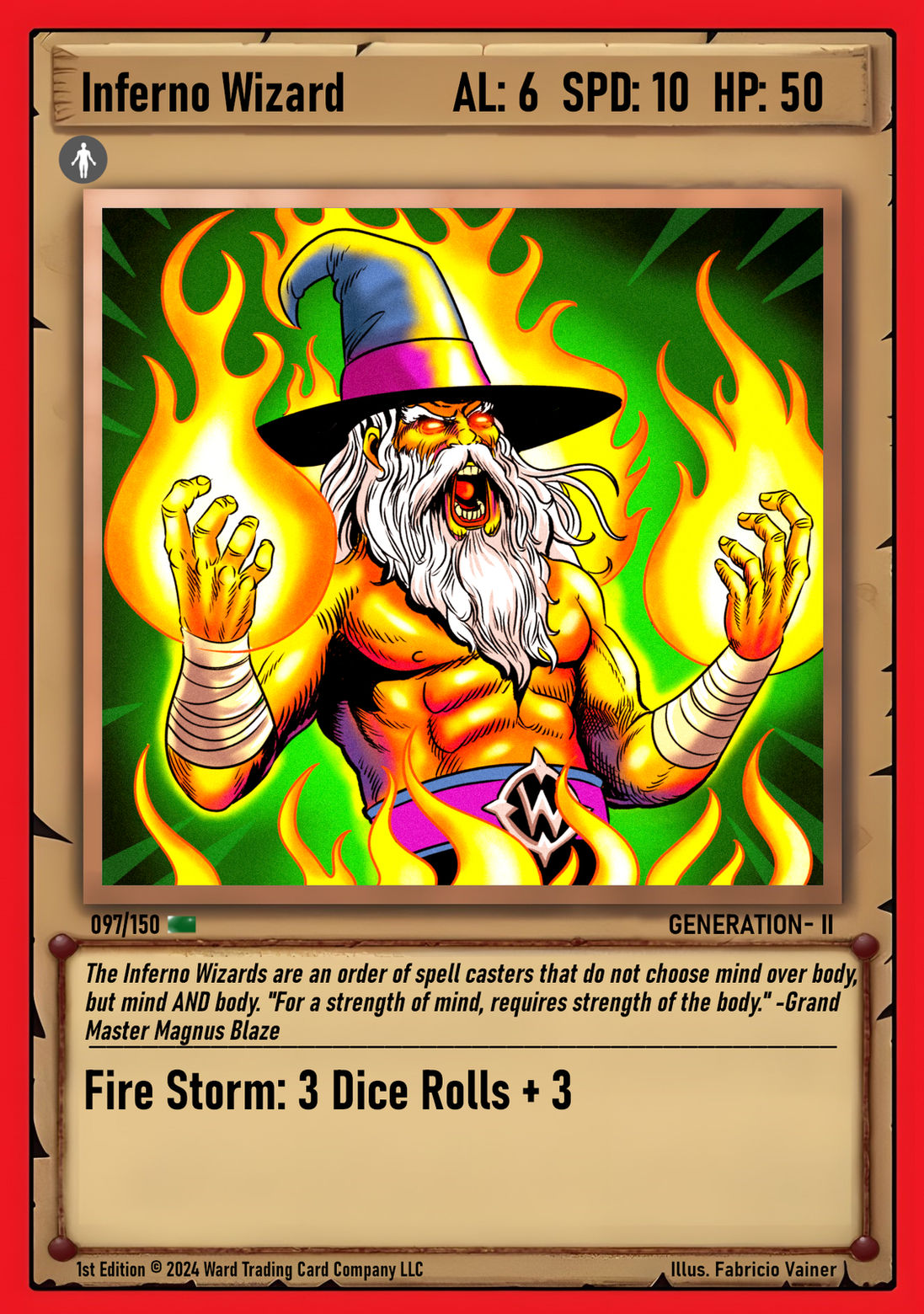 097 Inferno Wizard FOIL - Uncommon