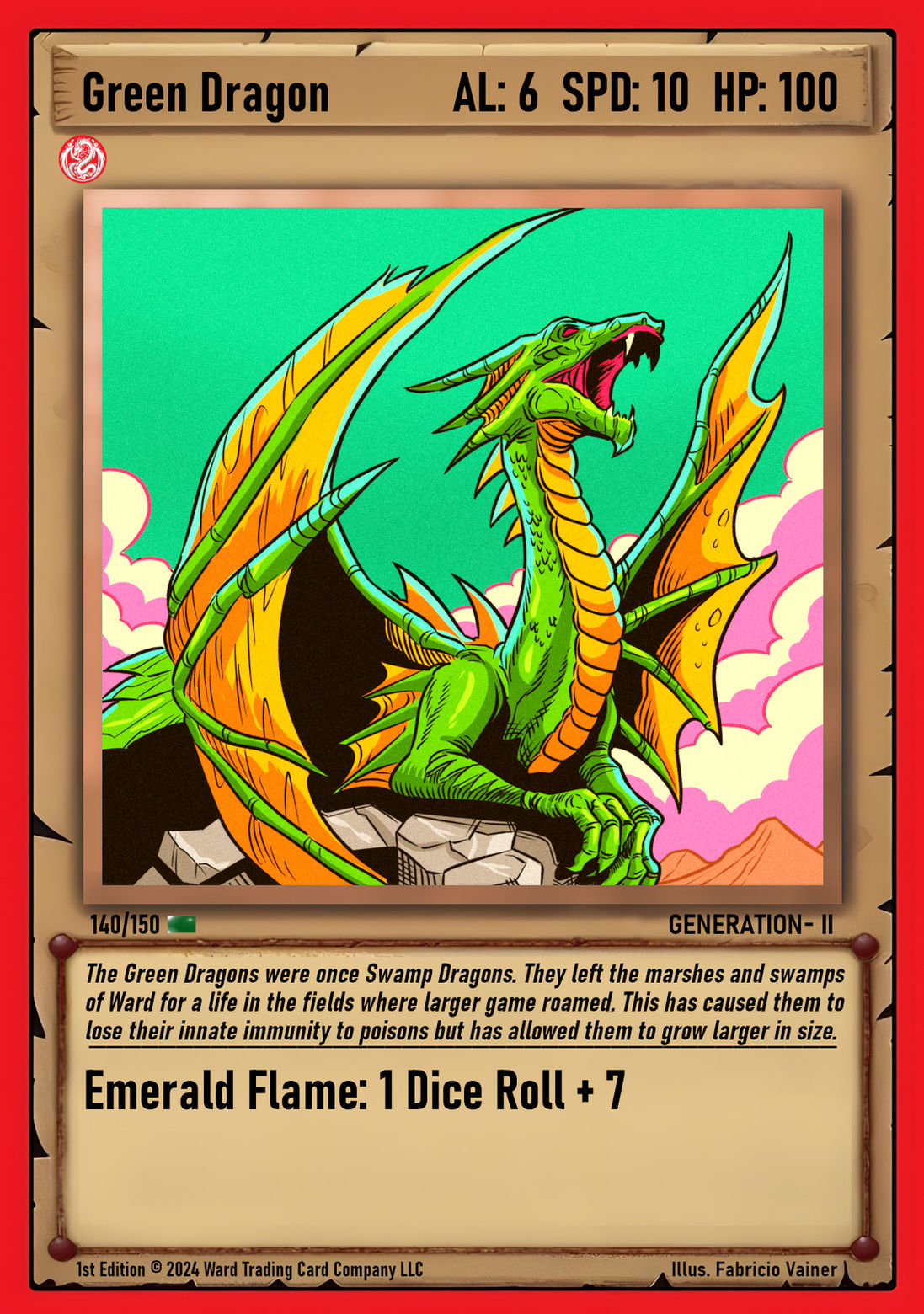 140 Green Dragon FOIL - Uncommon
