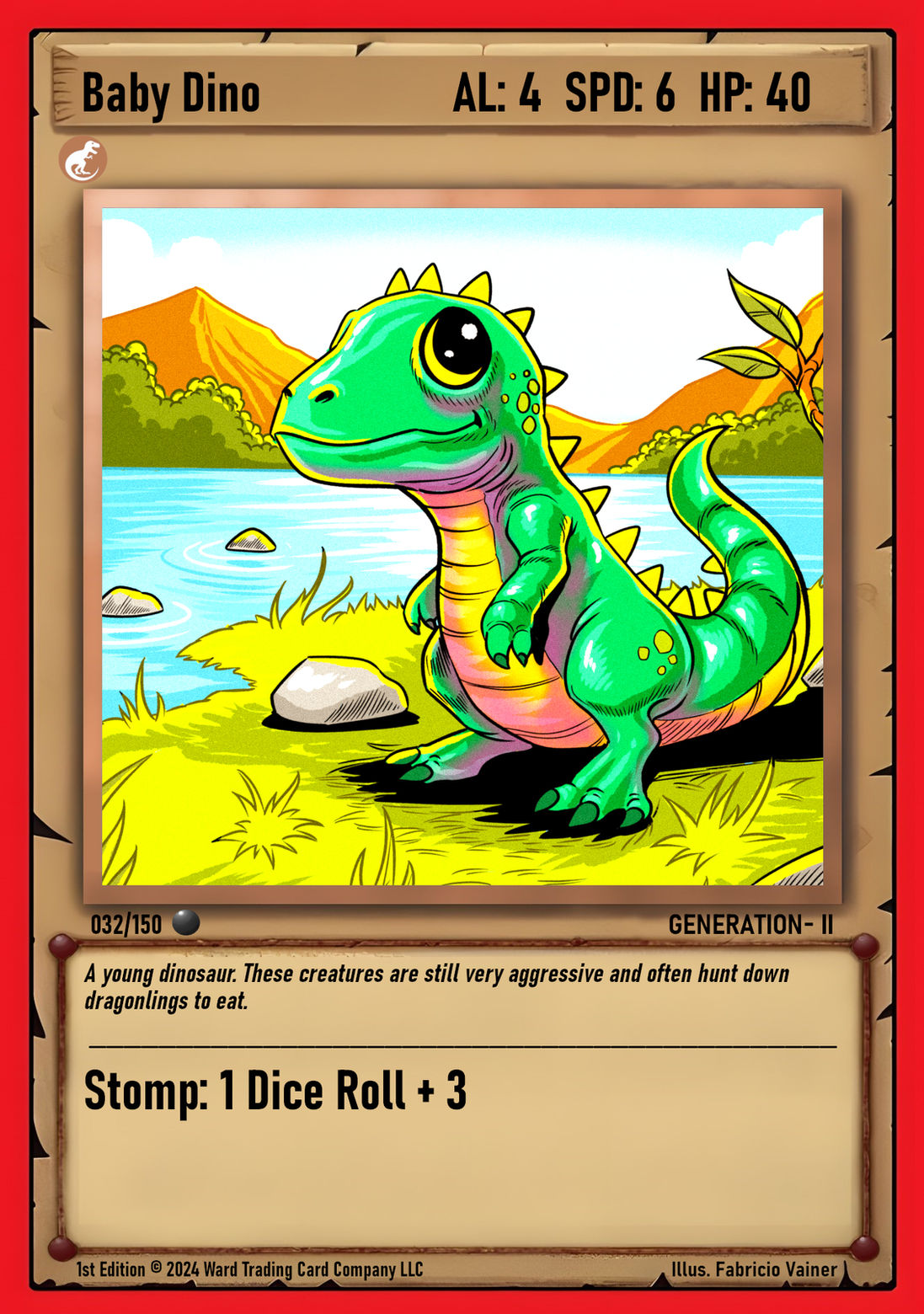 032 Baby Dino FOIL - Common