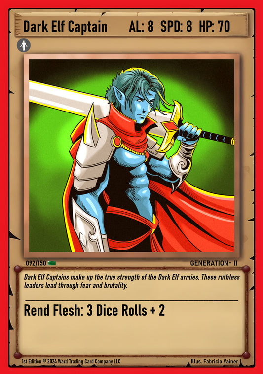 092 Dark Elf Captain - Uncommon