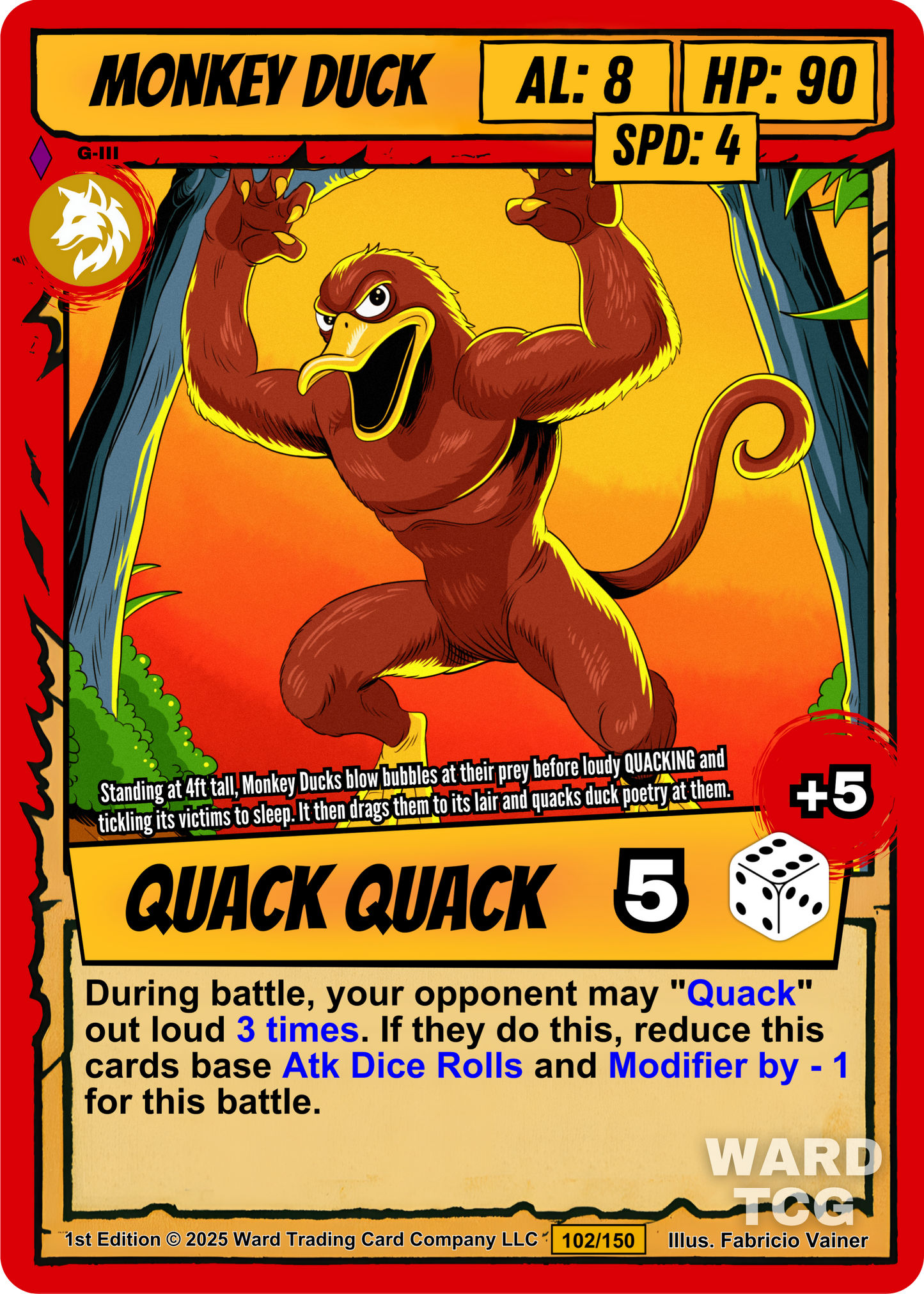 102 Monkey Duck FOIL - Epic