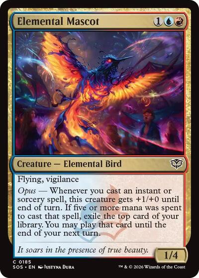Elemental Mascot (Secrets of Strixhaven) Light Play Foil