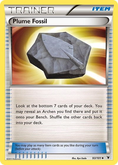 Plume Fossil (Noble Victories) Damaged / Poor Reverse Holofoil