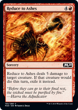 Reduce to Ashes (Magic 2020 Core Set) Light Play