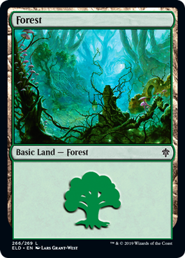 Forest (266) (Throne of Eldraine) Light Play