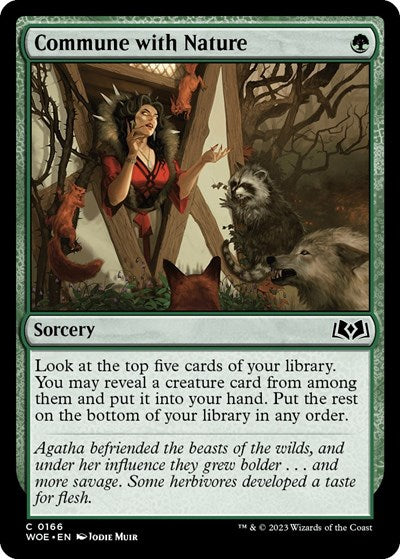 Commune with Nature (Wilds of Eldraine) Light Play Foil