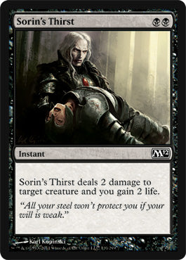 Sorin's Thirst (Magic 2012 Core Set) Light Play