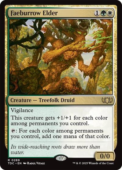 Faeburrow Elder (Commander: Tarkir: Dragonstorm) Light Play