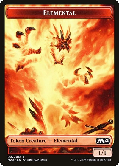 Elemental Token (Magic 2020 Core Set) Light Play