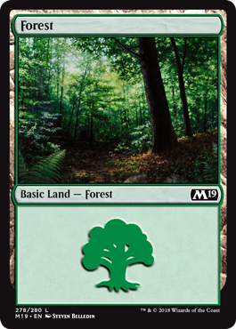 Forest (278) (Magic 2019 Core Set) Light Play