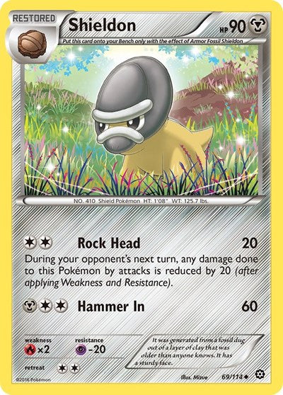 Shieldon (XY - Steam Siege) Heavy Play
