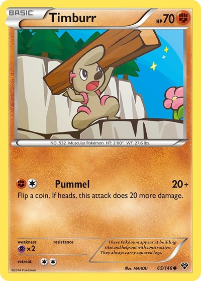 Timburr (XY Base Set) Medium Play